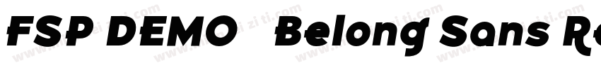 FSP DEMO   Belong Sans Regular字体转换